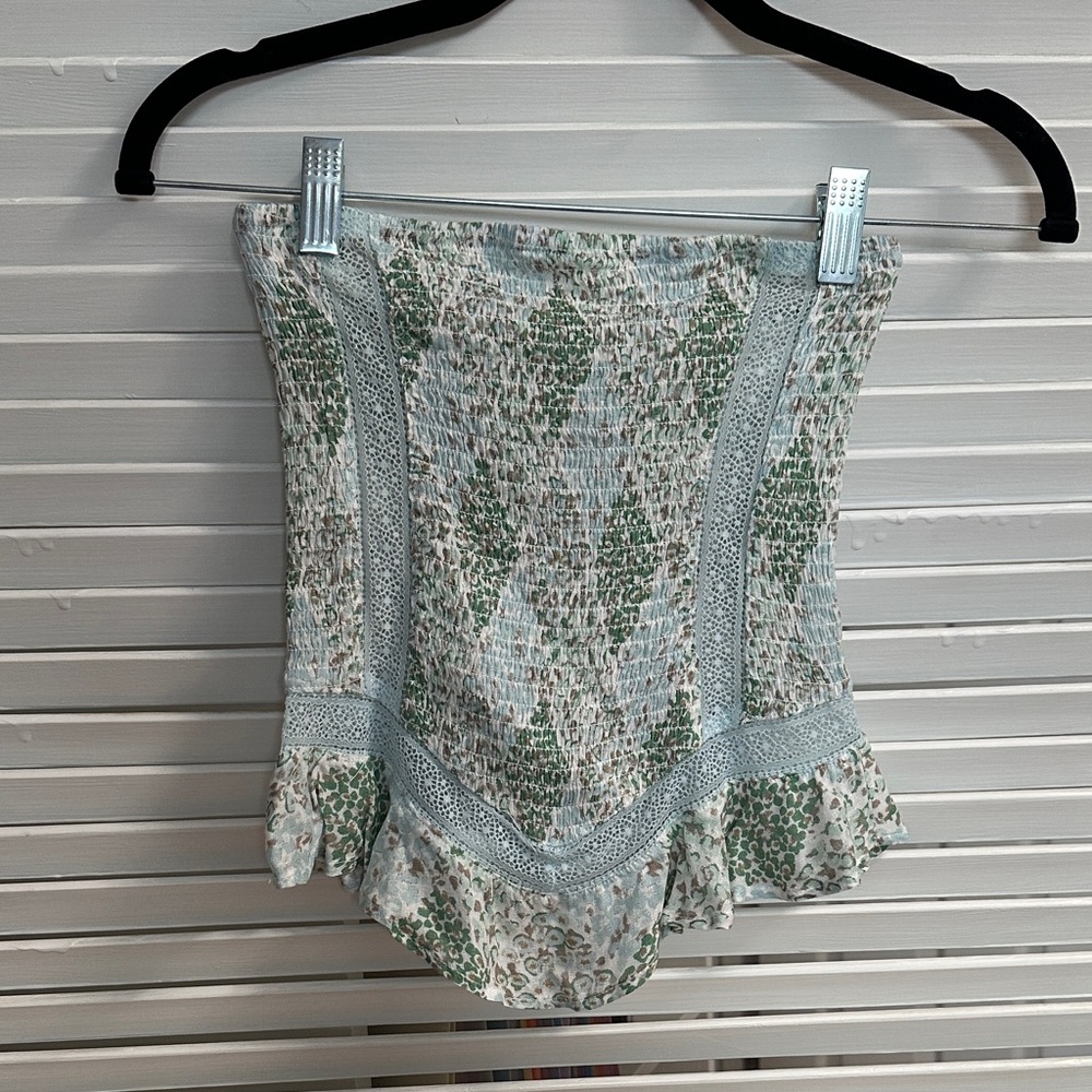 Floral Lace Trim CropTop